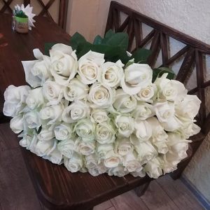 51 белая роза в Мариуполе фото