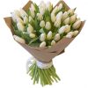 Фото товара 31 белый тюльпан в коробке