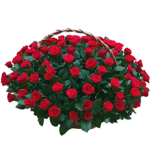 Фото товара Корзина 101 красная роза